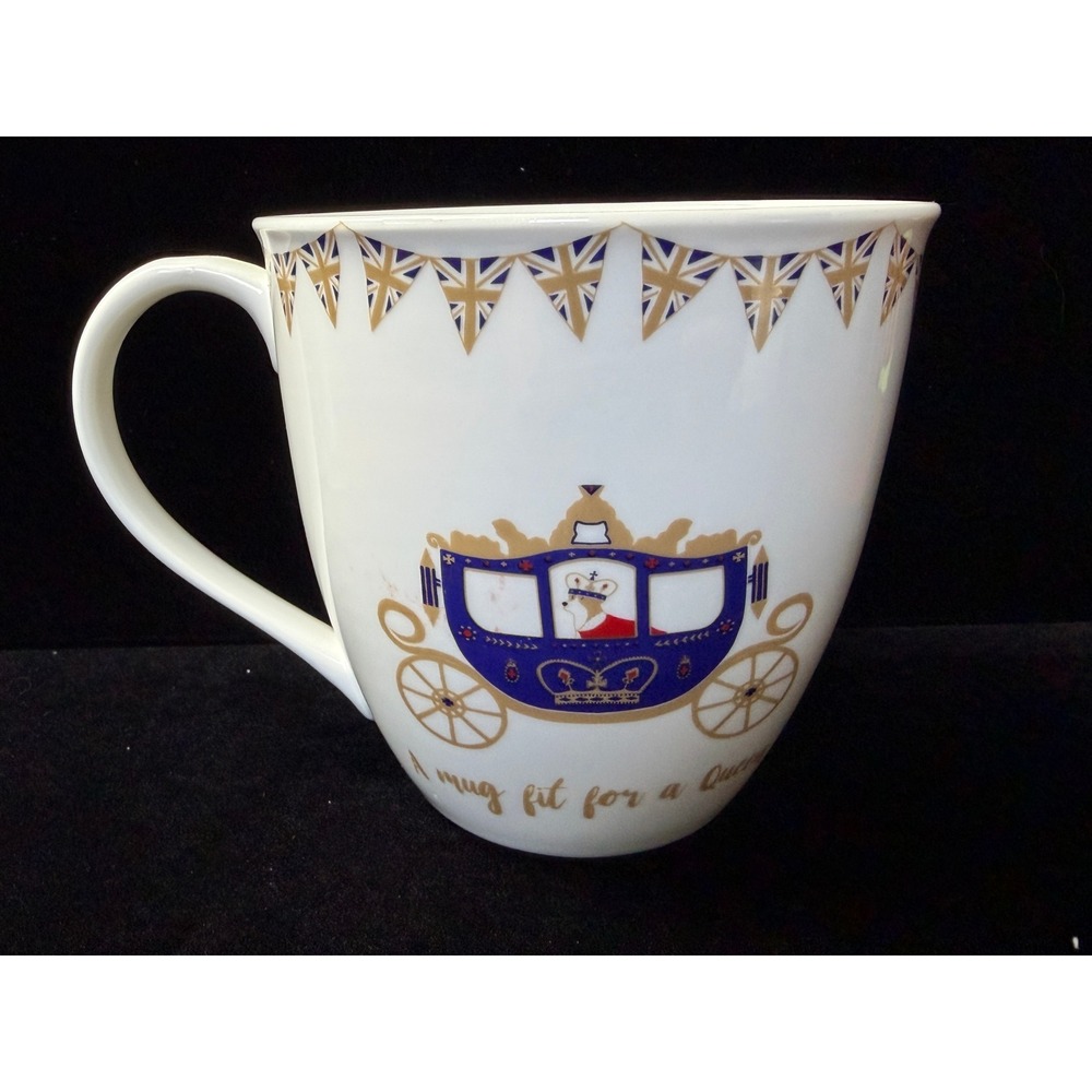 Milly Green British Design Royal Corgi Carriage Mug A Mug Fit For A Queen White